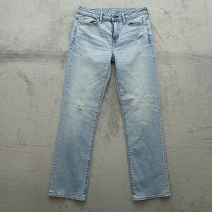 American Eagle Jeans Mens Size 30x32 Blue Original Bootcut Stretch Distressed